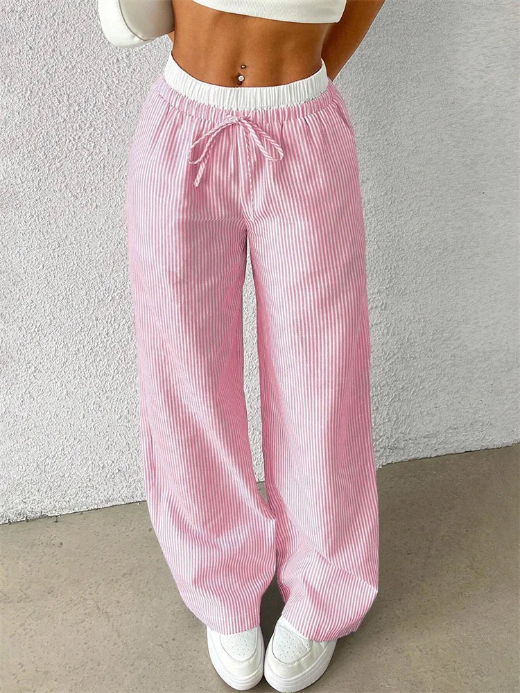 Lea Bergen™ | Stripete Bred Bukse