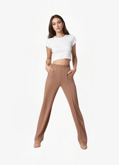 Lea Bergen™ | Elegant Bukse med Elastisk Midje