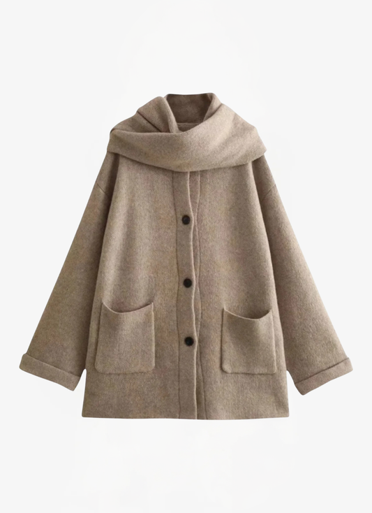 Lea Bergen™ | Cardigan med Skjerf