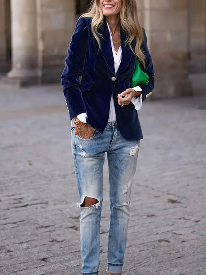 VIVIAN | VELVET GULL-KNAPP BLAZER