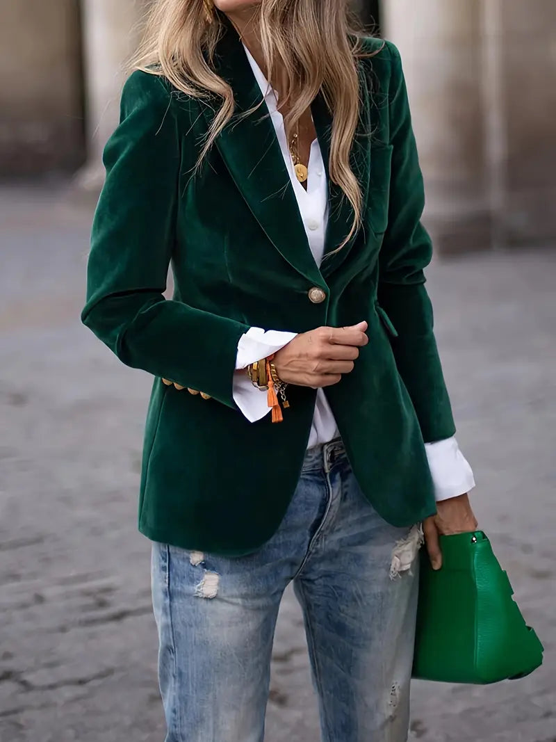 VIVIAN | VELVET GULL-KNAPP BLAZER