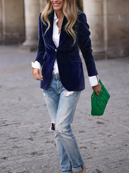 VIVIAN | VELVET GULL-KNAPP BLAZER