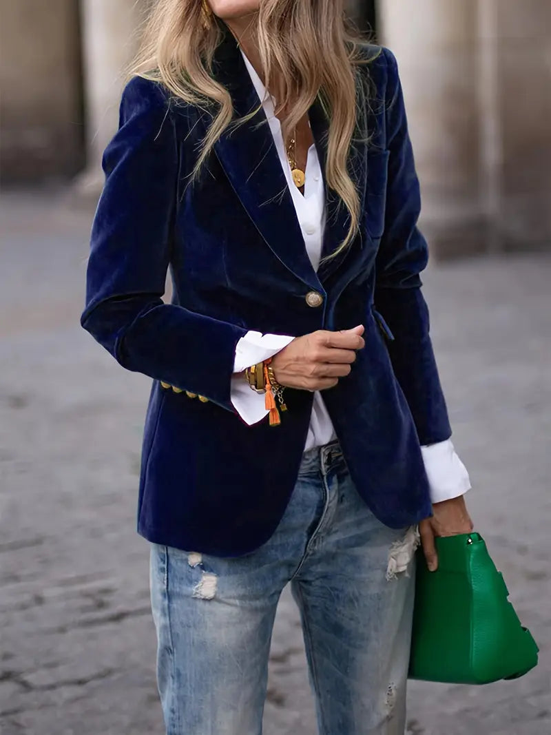 VIVIAN | VELVET GULL-KNAPP BLAZER