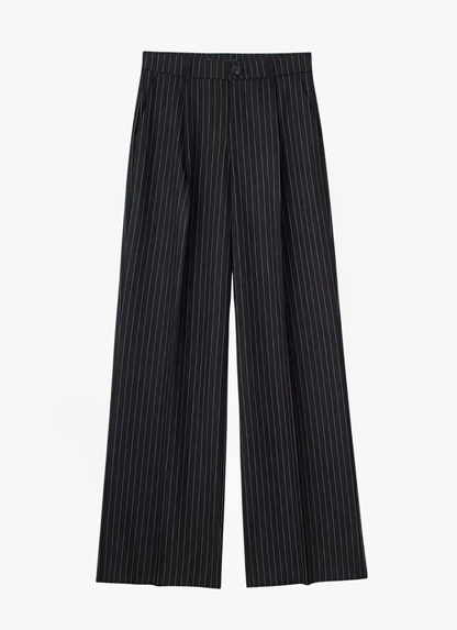 Lea Bergen™ | Chic Stripete Vid Bukse