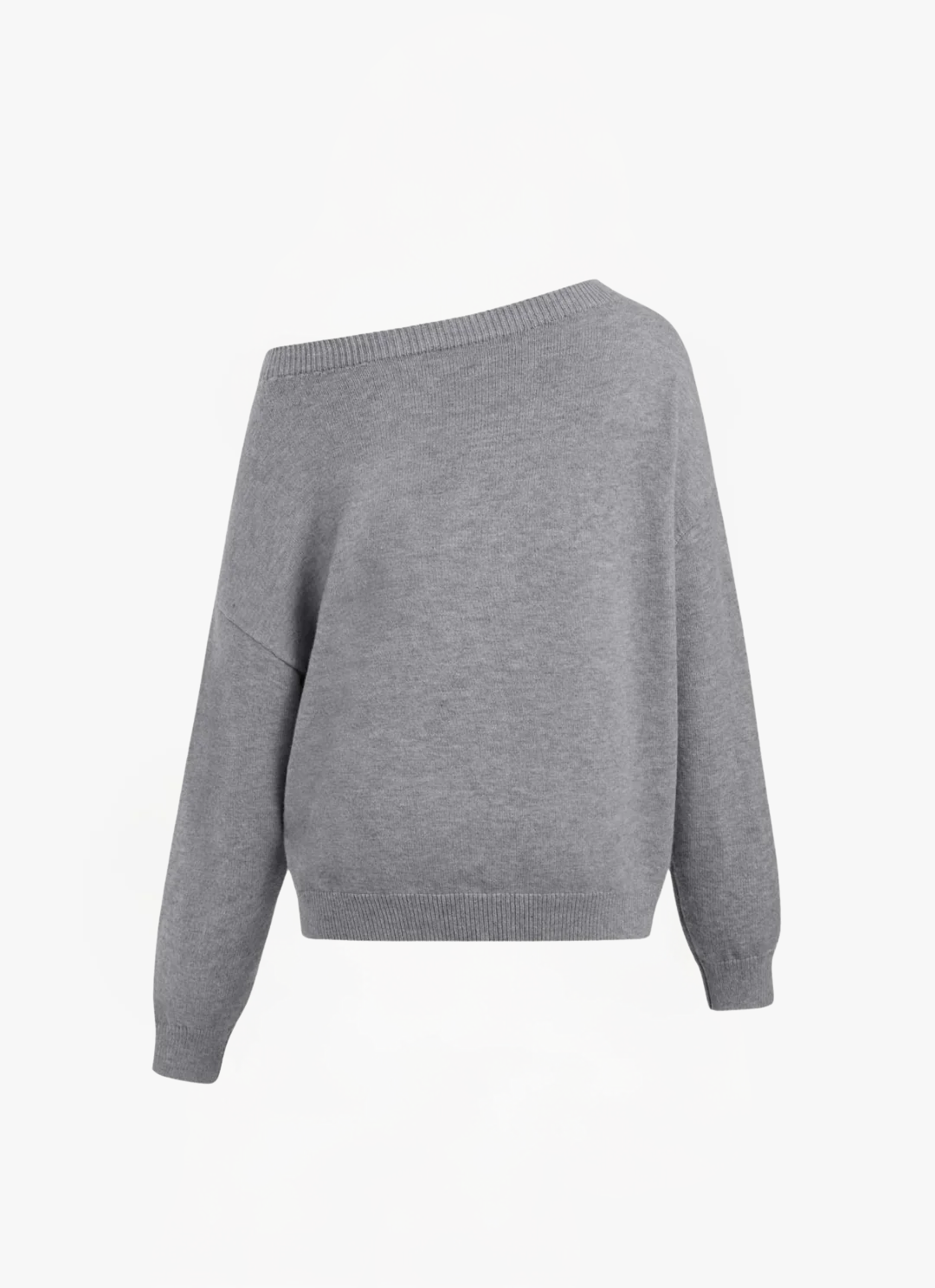Lea Bergen™ | Oversized Genser med Asymmetrisk Utringning