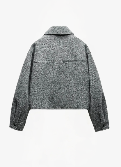 Lea Bergen™ | Grå boucle-jakke