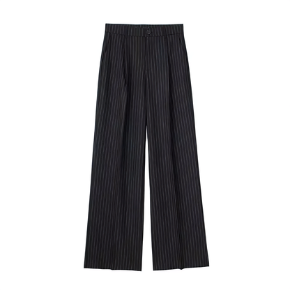 Lea Bergen™ | Chic Stripete Vid Bukse