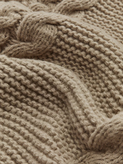 Lea Bergen™ | Genser med Rund Hals i Kabelstrikk