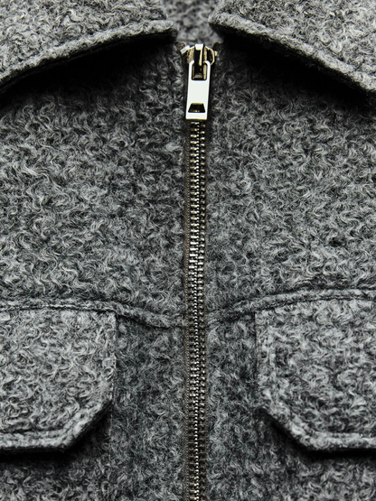 Lea Bergen™ | Grå boucle-jakke