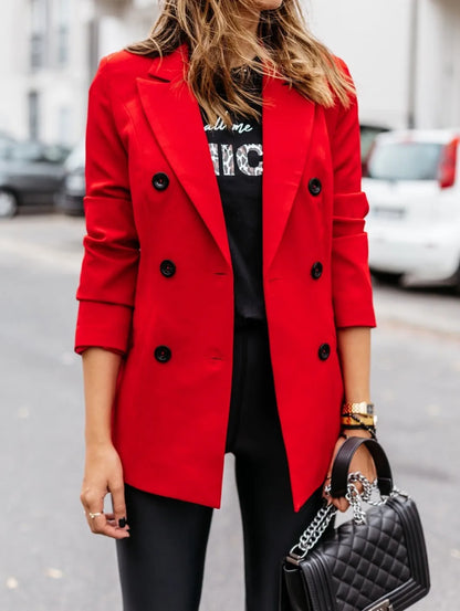 SABRINA | DOBBELT KNAPPET LANG BLAZER