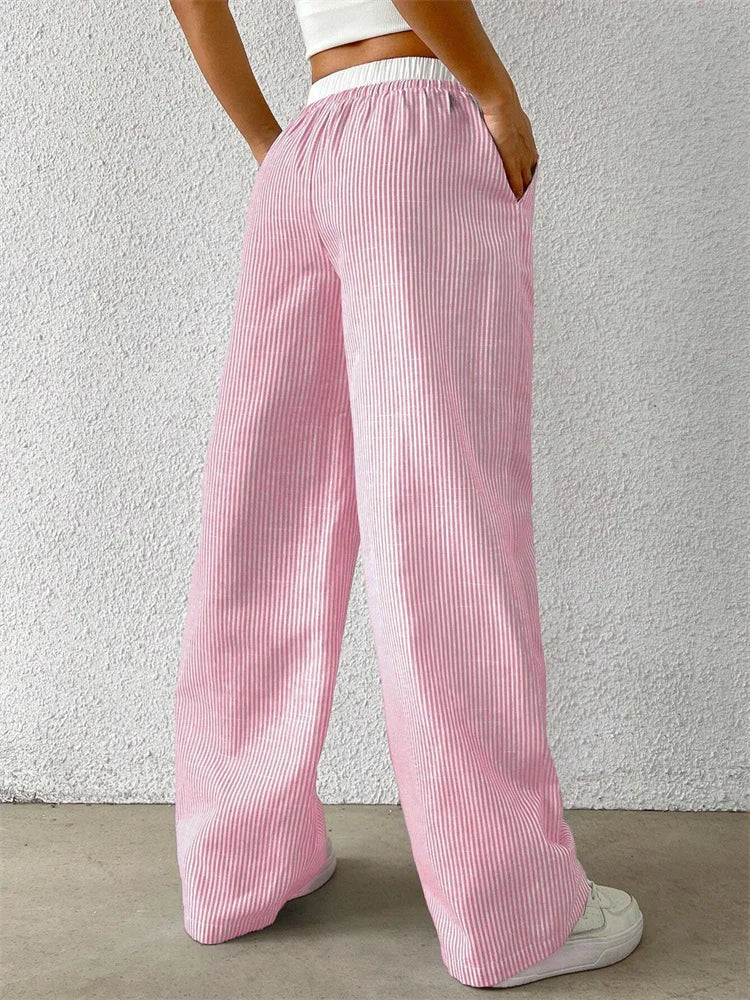 Lea Bergen™ | Stripete Bred Bukse
