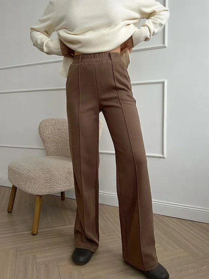 Lea Bergen™ | Elegant Bukse med Elastisk Midje