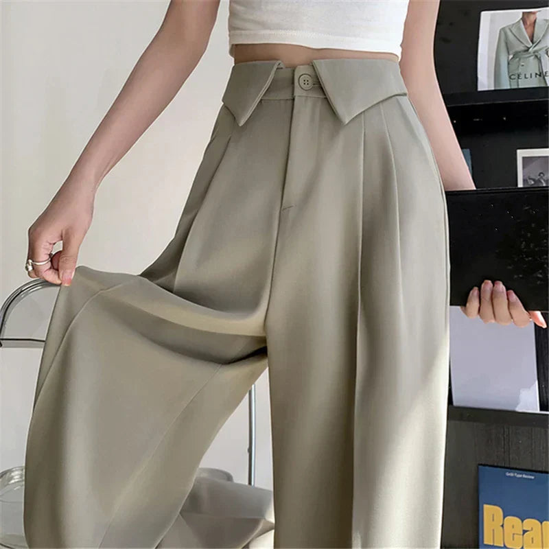 Lea Bergen™ | Elegant Utrapningsbukse med Struktur