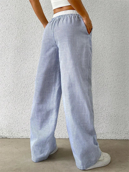 Lea Bergen™ | Stripete Bred Bukse