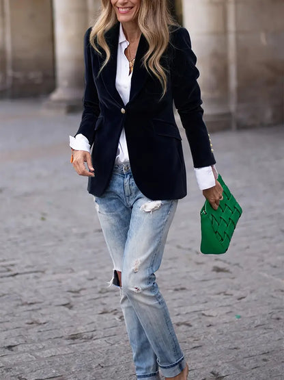 VIVIAN | VELVET GULL-KNAPP BLAZER