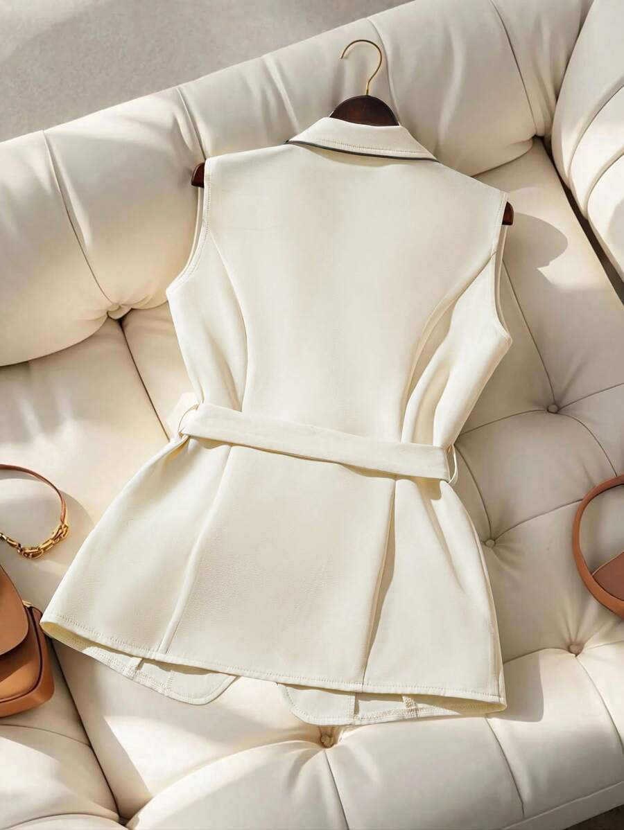BEATRICE | BELTED VEST BLAZER