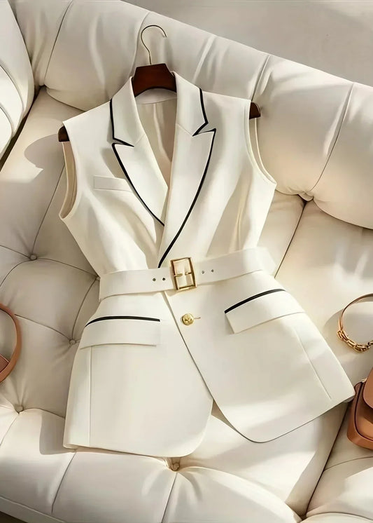 BEATRICE | BELTED VEST BLAZER