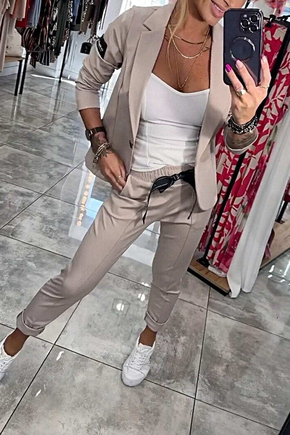 Lea Bergen™ | Ensemble Blazer og Jogger Sett